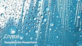  Presentation with water drops - Slides featuring water-drops background background and a teal colored foreground