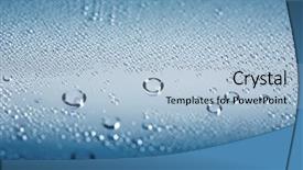  Presentation with mineral - Cool new theme with water drops bubbles close-up backdrop and a light blue colored foreground