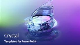  Presentation with drop - Beautiful slide deck featuring water drops close-up backdrop and a ocean colored foreground