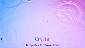  Presentation with water drops - Cool new slide deck with water-drops-falling-on-neon backdrop and a sky blue colored foreground