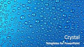  Presentation with blue drops - Slide deck enhanced with water drops in blue tone background and a teal colored foreground