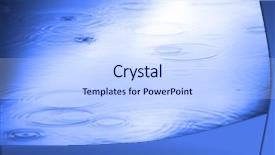  Presentation with abstract water drops - Amazing presentation design having water drops making ripples backdrop and a sky blue colored foreground