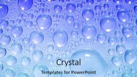  Presentation with abstract water drops - Slides with water drops on abstract background background and a light blue colored foreground