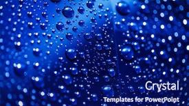  Presentation with abstract water drops - Colorful slides enhanced with water drops on abstract background backdrop and a navy blue colored foreground