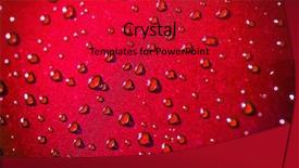  Presentation with abstract water drops - Slides consisting of water drops on abstract red background and a  colored foreground