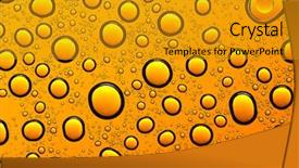  Presentation with water drops - Cool new PPT theme with water drops on beer background backdrop and a gold colored foreground