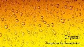  Presentation with crystal for drop of water on w - PPT layouts enhanced with water drops on beer background background and a light gray colored foreground