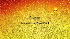  Presentation with abstract water drops - PPT layouts consisting of water drops on beer background background and a  colored foreground