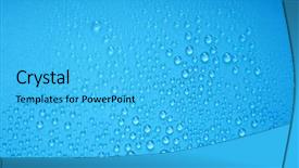  Presentation with blue drops - Presentation consisting of water drops on blue background background and a cyan colored foreground