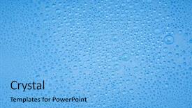  Presentation with blue drops - Beautiful presentation design featuring water drops on blue background backdrop and a light blue colored foreground