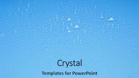  Presentation with water science - Colorful presentation enhanced with water drops on blue background backdrop and a light blue colored foreground