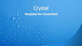  Presentation with blue drops - Audience pleasing presentation theme consisting of water drops on blue background backdrop and a teal colored foreground