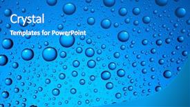  Presentation with blue drops - PPT theme having water drops on blue background and a teal colored foreground