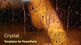  Presentation with illumination - Presentation theme having water-drops-on-blur-soft background and a tawny brown colored foreground
