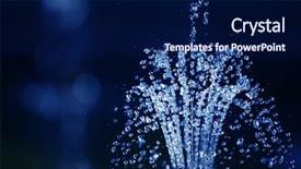  Presentation with water well - Presentation theme with water drops on dark blue background and a navy blue colored foreground