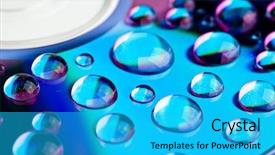  Presentation with water drops - Slide set featuring water drops on dvd media background and a  colored foreground