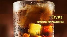  Presentation with pouring water - PPT layouts having water drops on glass soda background and a tawny brown colored foreground