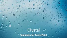  Presentation with blue drops - Colorful presentation theme enhanced with water-drops-on-glass-window backdrop and a teal colored foreground