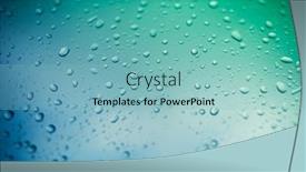  Presentation with blue drops - Presentation enhanced with water-drops-on-glass-window background and a light blue colored foreground