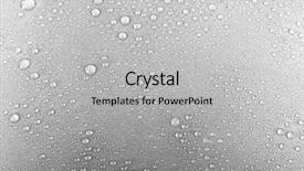  Presentation with blue drops - Slide set consisting of water drops on glass background and a light gray colored foreground