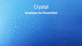  Presentation with blue drops - Cool new slide deck with water drops on glass backdrop and a teal colored foreground