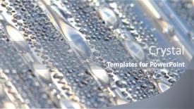  Presentation with water drops - Beautiful theme featuring water-drops-on-greenhouse-closeup backdrop and a gray colored foreground