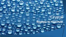  Presentation with hydrophobic - Cool new presentation theme with water drops on hydrophobic surface close-up shot backdrop and a teal colored foreground