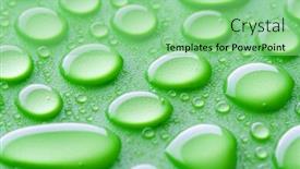  Presentation with hydrophobic - Beautiful PPT theme featuring water-drops-on-hydrophobic-surface backdrop and a seafoam green colored foreground