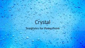  Presentation with abstract water drops - Slides enhanced with water drops on metal surface background and a light blue colored foreground