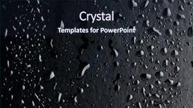  Presentation with water drops - PPT theme having water drops on metal surface background and a wine colored foreground