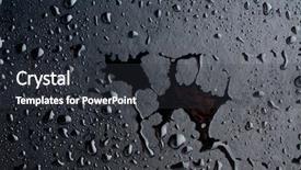  Presentation with water drops - Cool new PPT theme with water drops on metal surface backdrop and a dark gray colored foreground