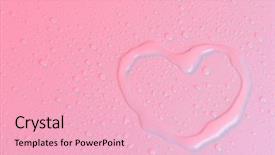  Presentation with water drops - Colorful PPT theme enhanced with water drops on pink background backdrop and a lemonade colored foreground