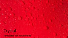  Presentation with rain water - PPT theme having water drops on red background and a red colored foreground
