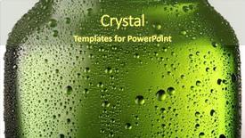  Presentation with beer bottle - Presentation enhanced with water drops on the bottle background and a tawny brown colored foreground