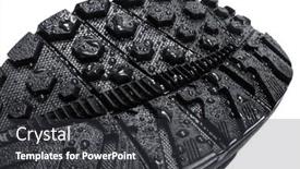  Presentation with water drops - Beautiful PPT theme featuring water-drops-on-the-soles backdrop and a dark gray colored foreground