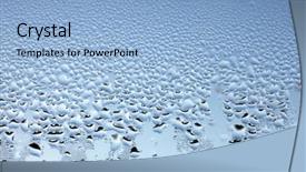  Presentation with abstract water drops - Slides consisting of water drops on the wet background and a  colored foreground