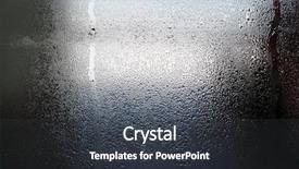 Presentation with abstract water drops - Audience pleasing presentation theme consisting of water drops on the wet backdrop and a dark gray colored foreground
