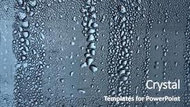  Presentation with water droplet drops on plant - Colorful slide deck enhanced with water drops on window - close backdrop and a ocean colored foreground