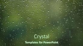  Presentation with dark green - Audience pleasing slide set consisting of water-drops-over-dark-green backdrop and a tawny brown colored foreground