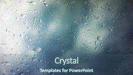  Presentation with abstract water drops - Beautiful PPT theme featuring water drops storm weather backdrop and a ocean colored foreground