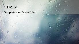  Presentation with abstract water drops - Slides having water drops storm weather background and a light gray colored foreground