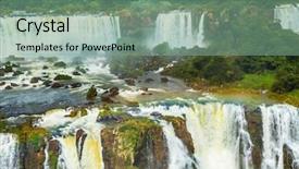  Presentation with brazil national colours - Amazing slides having water dust iguazu falls national backdrop and a seafoam green colored foreground