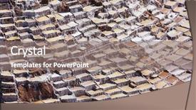  Presentation with ponds - Slide set consisting of water evaporation - maras salt ponds located background and a gray colored foreground