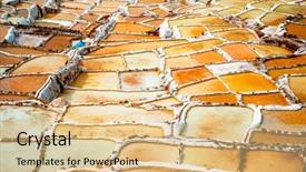  Presentation with evaporation - Amazing slides having water evaporation - salinas de maras near cusco backdrop and a coral colored foreground