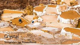  Presentation with salt - Amazing slides having water evaporation - salt extraction in peru workers backdrop and a coral colored foreground