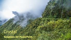  Presentation with death - Theme having water-fall-at-the-worlds background and a tawny brown colored foreground