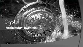  Presentation with sewage - Presentation featuring water fallen in sink background and a dark gray colored foreground