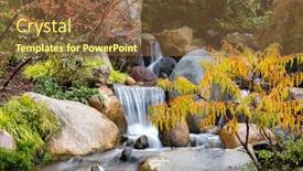  Presentation with rain water falling - Presentation theme consisting of water-falls-at-frederik-meijer background and a tawny brown colored foreground