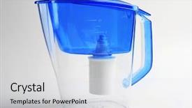  Presentation with filter - Presentation consisting of water filter isolated on white background and a light gray colored foreground