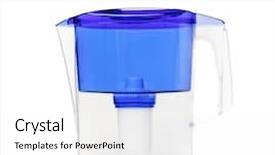  Presentation with filter - PPT layouts with water filter isolated over white background and a white colored foreground